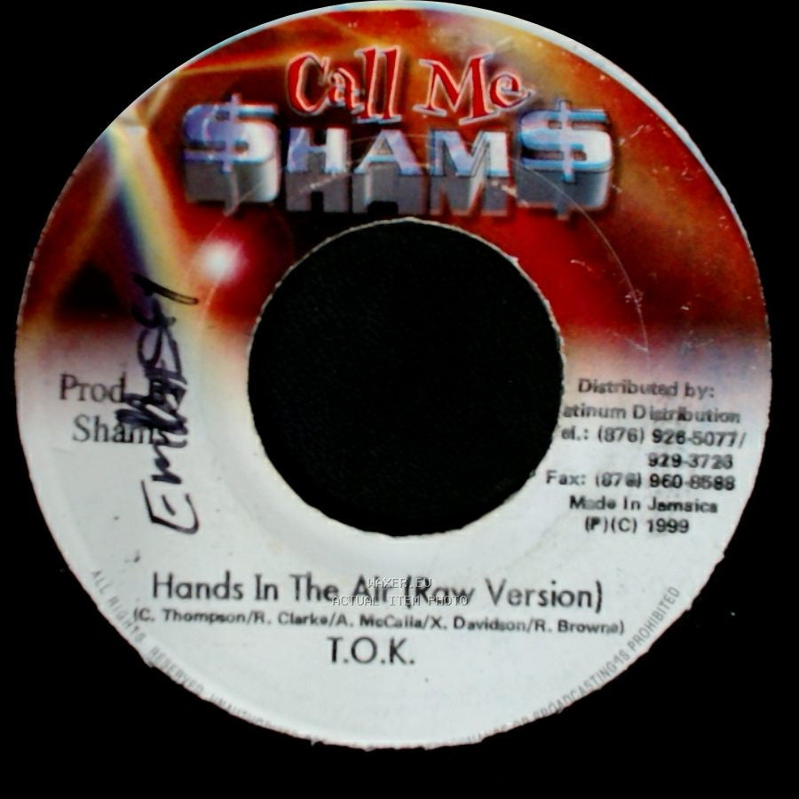 T.O.K. - Hands In The Air (Radio Edit) / Hands In The Air (Raw Version) side B