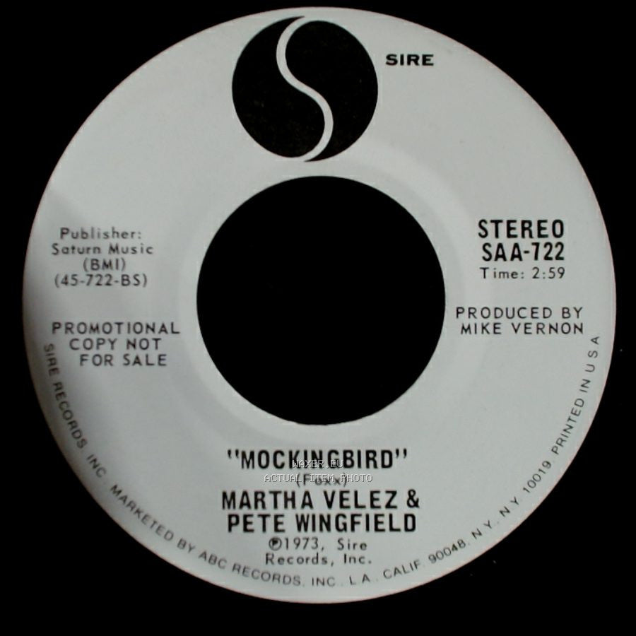 Martha Velez & Pete Wingfield / Martha Velez - Mockingbird / Aggravation side A