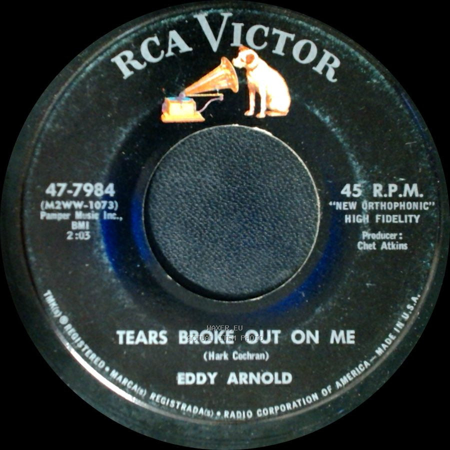 Eddy Arnold - Tears Broke Out On Me / I'll Do As Much For You Someday side A