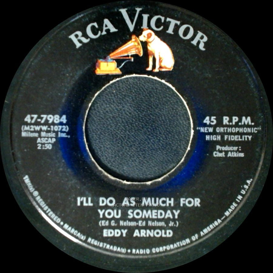 Eddy Arnold - Tears Broke Out On Me / I'll Do As Much For You Someday side B