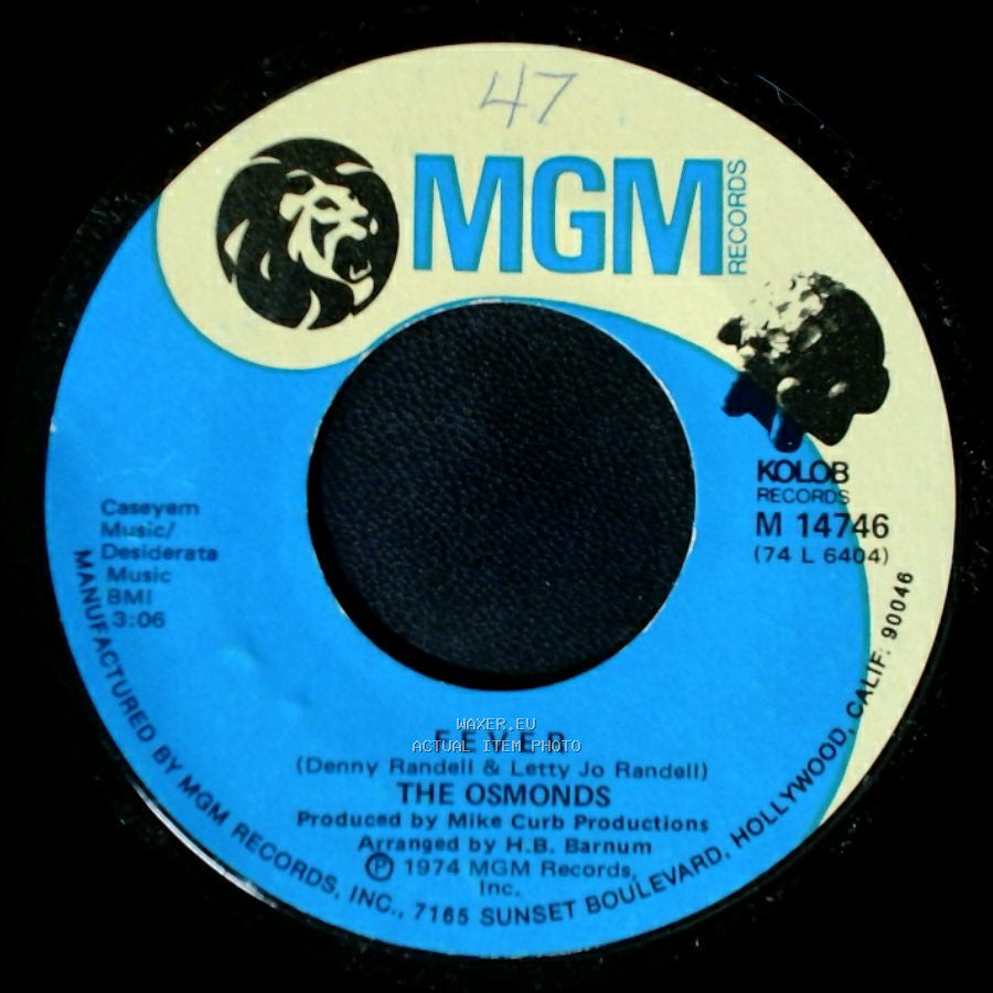 The Osmonds - Love Me For A Reason / Fever side B