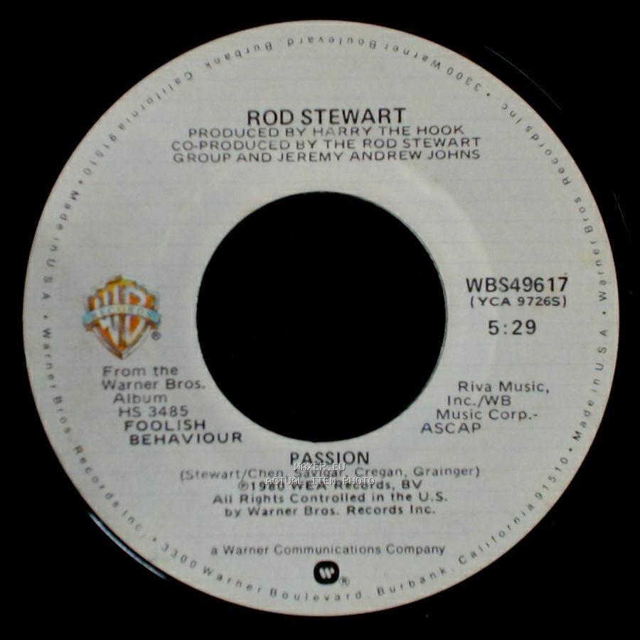 Rod Stewart - Better Off Dead / Passion side B