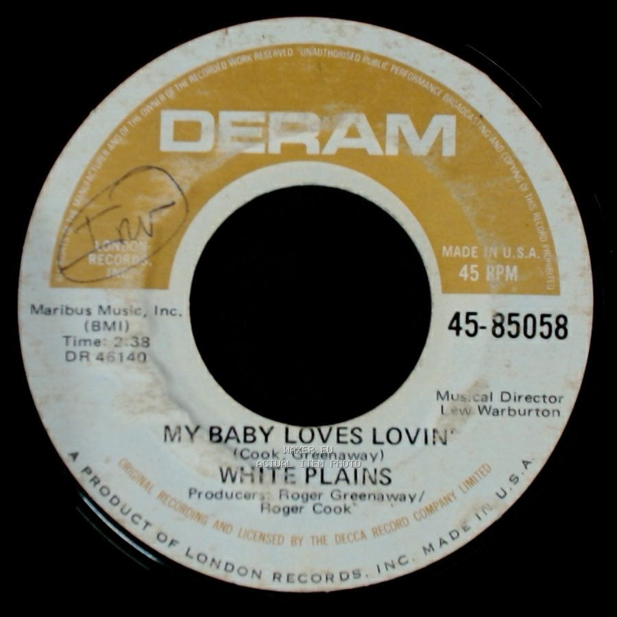 White Plains - My Baby Loves Lovin' / Show Me Your Hand side A