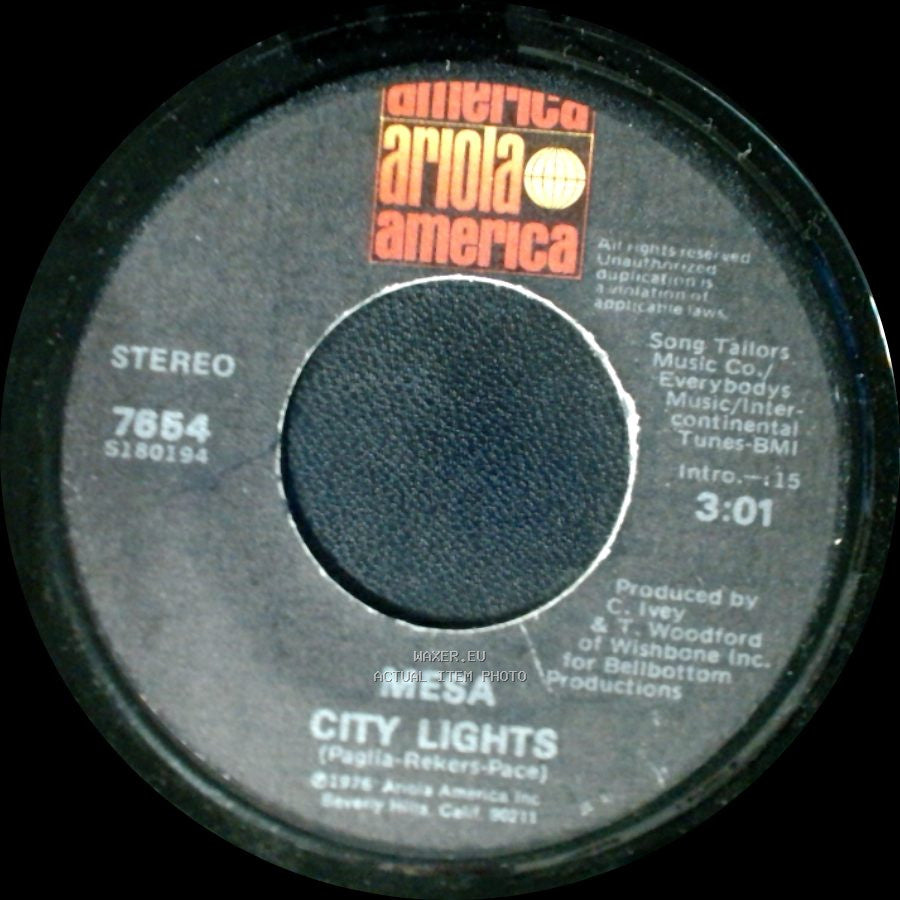 Mesa - Sailing Ships / City Lights side B