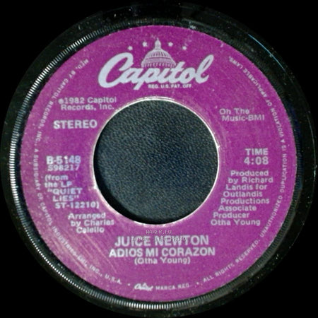 Juice Newton - Adios Mi Corazon / Break It To Me Gently side A