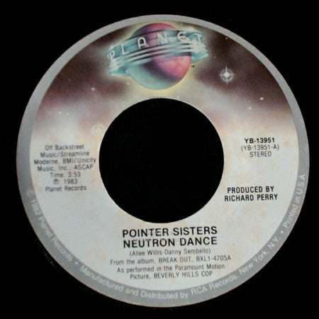 Pointer Sisters - Neutron Dance / Telegraph Your Love side A