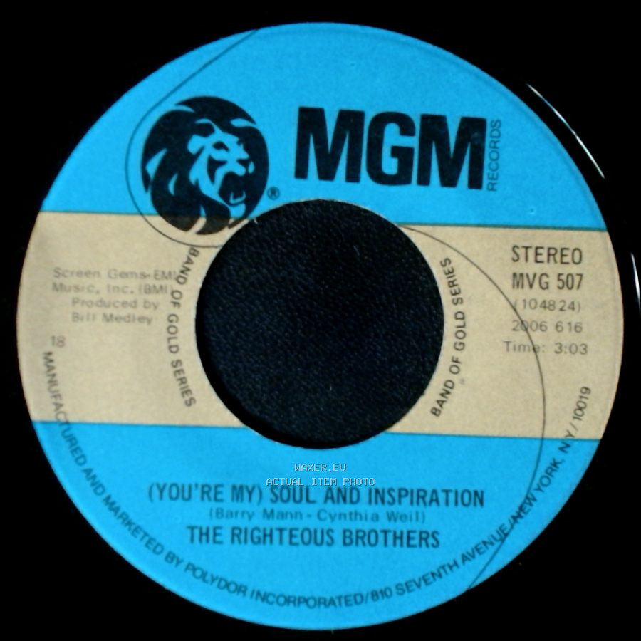 The Righteous Brothers - You've Lost That Lovin' Feelin' / (You're My) Soul And Inspiration side B