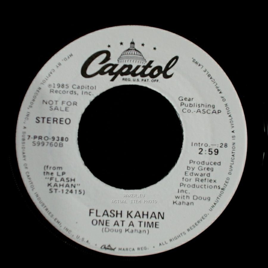 Flash Kahan - One At A Time / One At A Time side A