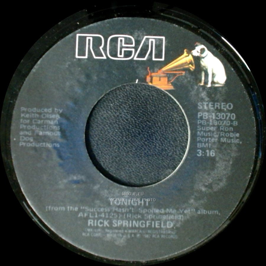 Rick Springfield - Don't Talk To Strangers / Tonight side B