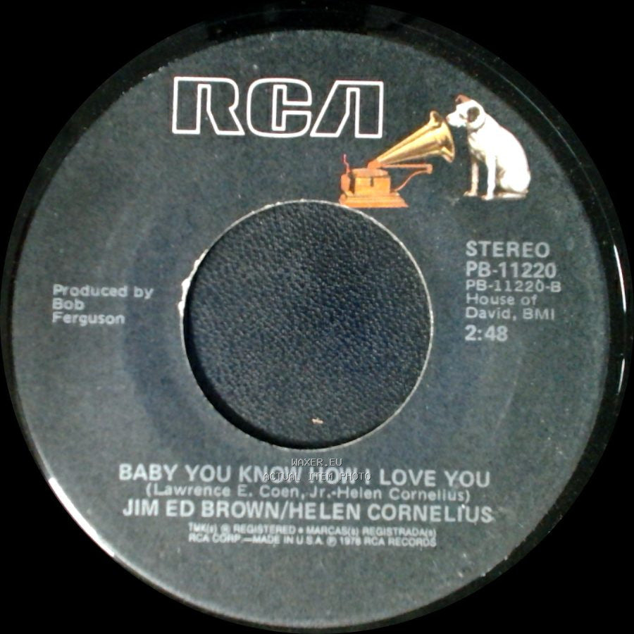 Jim Ed Brown/Helen Cornelius - Baby You Know How I Love You / I'll Never Be Free side A
