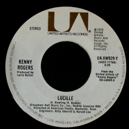 Kenny Rogers - Till I Get It Right / Lucille side B