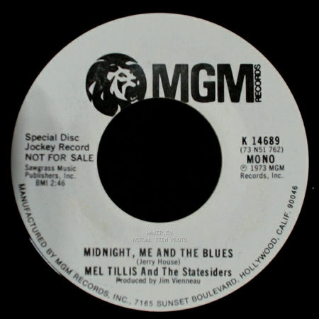 Mel Tillis And The Statesiders - Midnight, Me And The Blues / Midnight, Me And The Blues side B