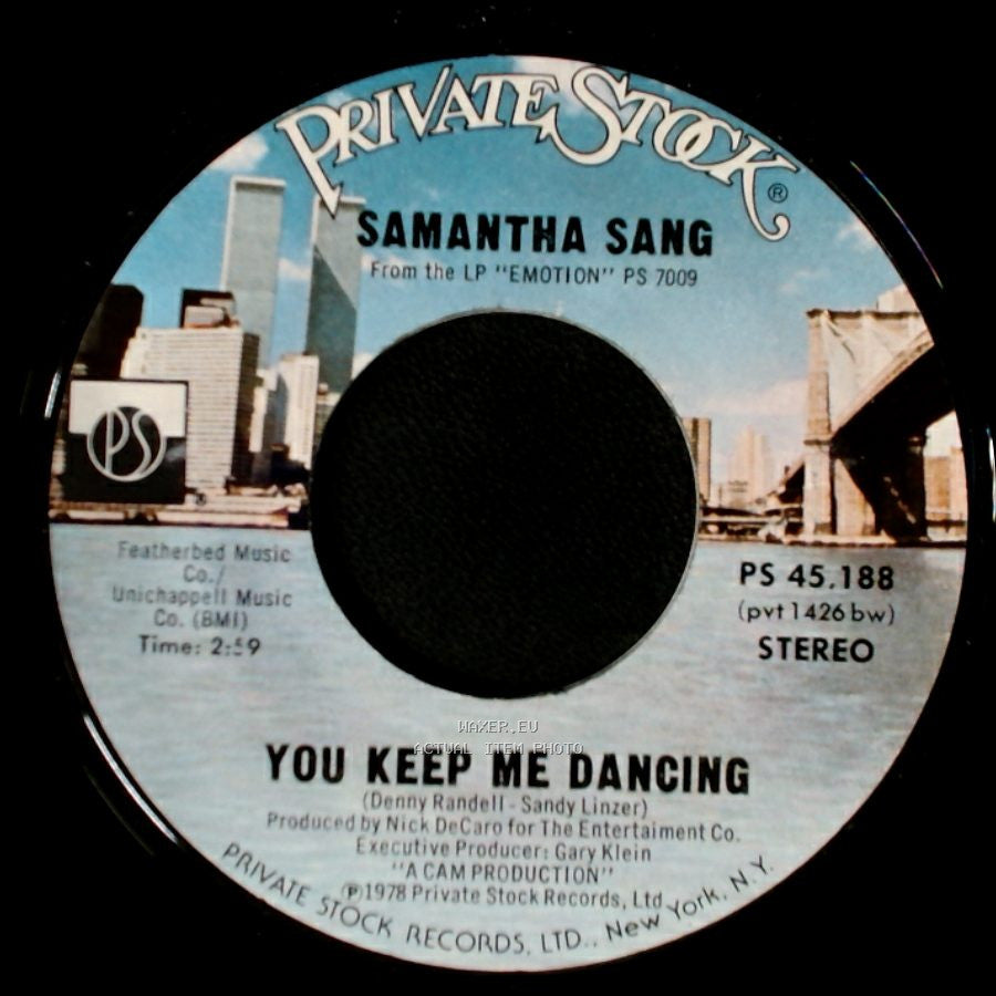 Samantha Sang - You Keep Me Dancing / Change Of Heart side A
