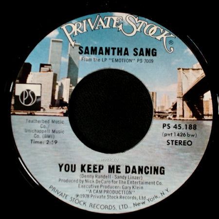 Samantha Sang - You Keep Me Dancing / Change Of Heart side A