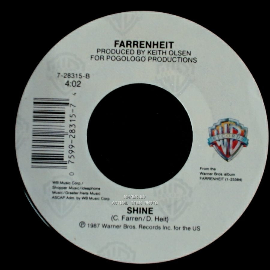 Farrenheit / Fahrenheit - Lost In Loveland / Shine side B