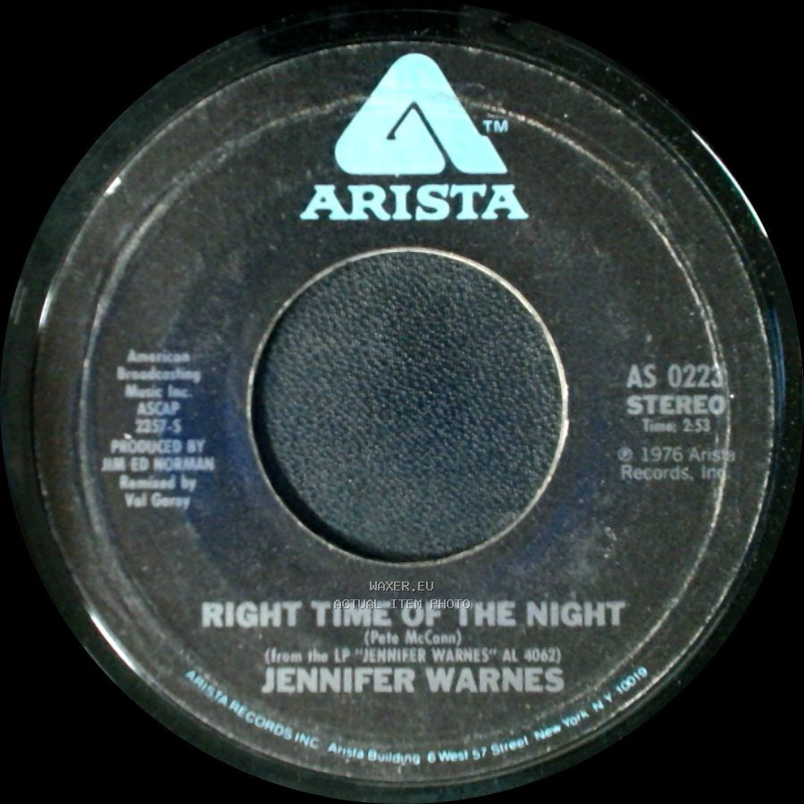 Jennifer Warnes - Daddy Don't Go / Right Time Of The Night side B