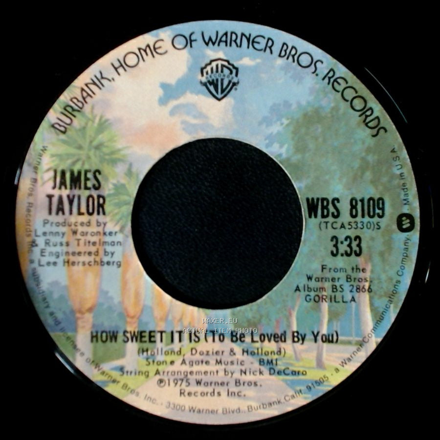 James Taylor - Sarah Maria / How Sweet It Is (To Be Loved By You) side B