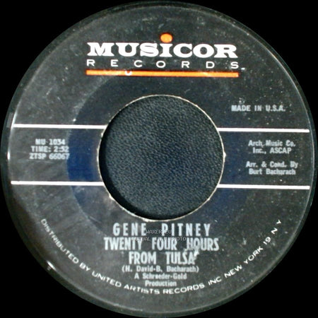 Gene Pitney - Twenty Four Hours From Tulsa / Lonely Night-Dreams (Of Far Away Arms) side A