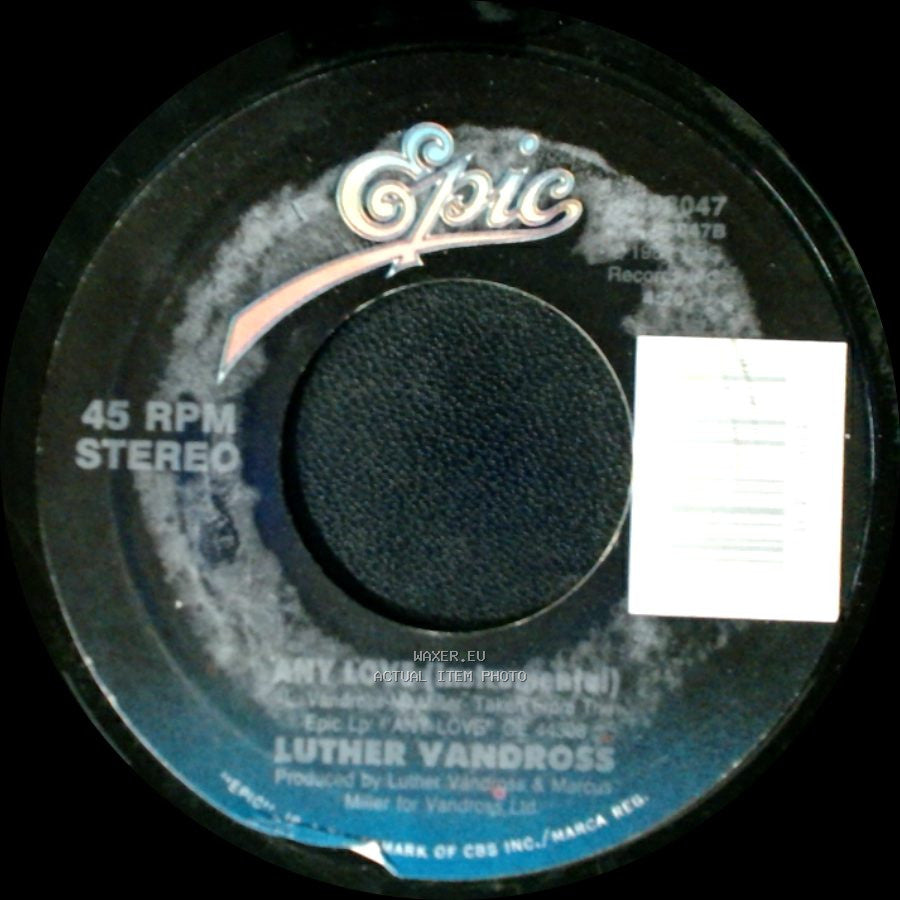 Luther Vandross - Any Love / Any Love (Instrumental) side B