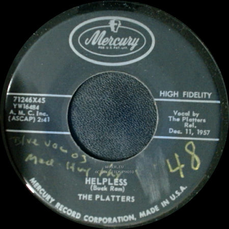 The Platters - Indiff'rent / Helpless side B