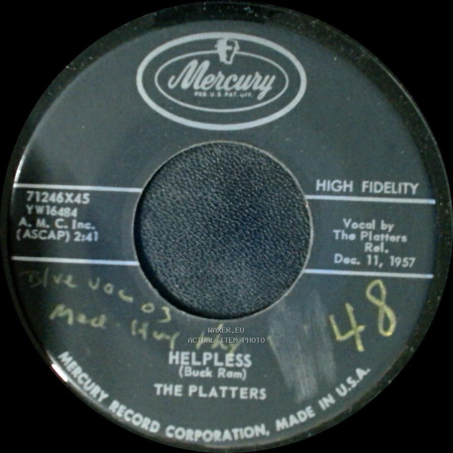 The Platters - Indiff'rent / Helpless side B