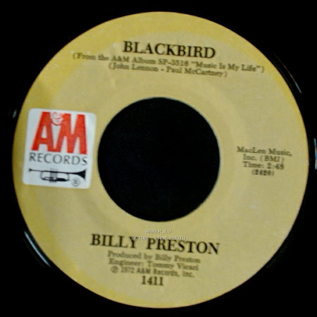 Billy Preston - Blackbird / Will It Go Round In Circles side A