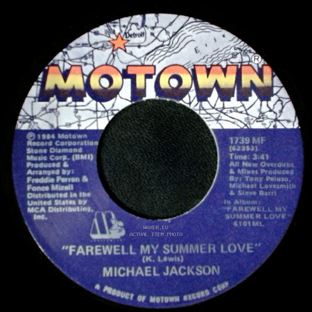 Michael Jackson - Call On Me / Farewell My Summer Love side B