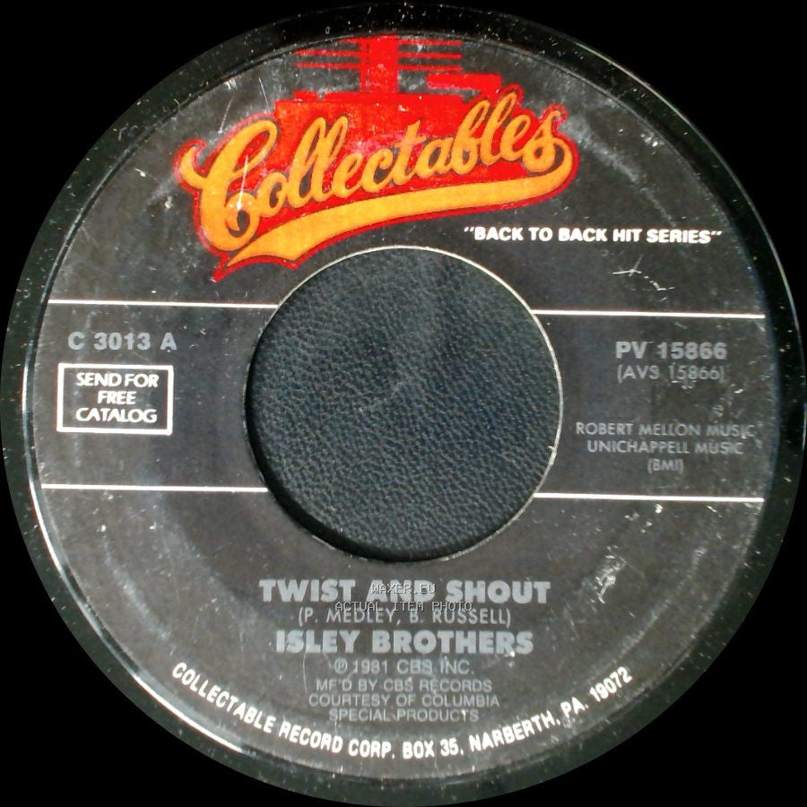 Isley Brothers / Chuck Jackson - Twist And Shout / I Wake Up Crying side A