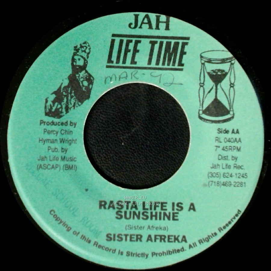 Sister Afreka - Rasta Life Is A Sunshine / Rasta Life Is A Sunshine side B