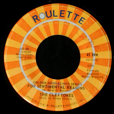 The Cleftones - For Sentimental Reasons / String Around My Heart side A