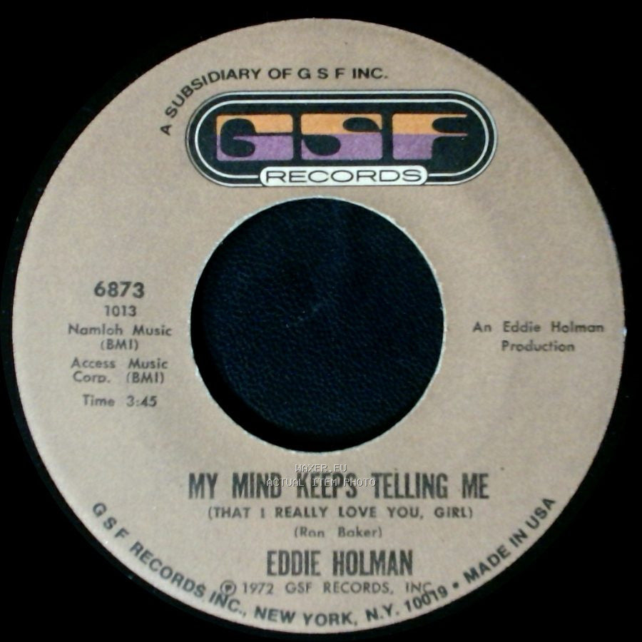Eddie Holman - My Mind Keeps Telling Me (That I Really Love You, Girl) / Stranded In A Dream side A