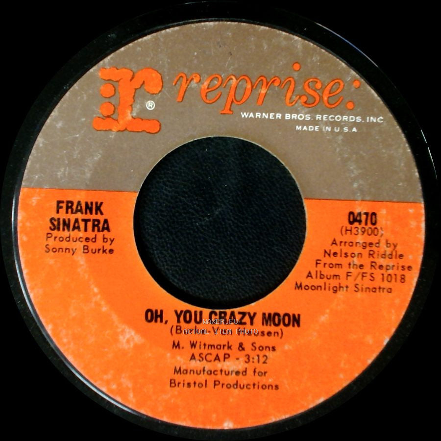 Frank Sinatra - Strangers In The Night / Oh, You Crazy Moon side B