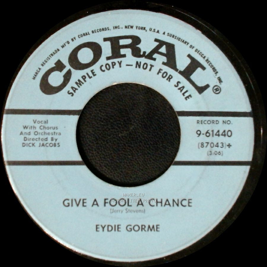 Steve Lawrence And Eydie Gorme / Eydie Gorme - Knickerbocker Mambo / Give A Fool A Chance side B