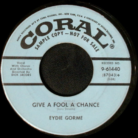 Steve Lawrence And Eydie Gorme / Eydie Gorme - Knickerbocker Mambo / Give A Fool A Chance side B
