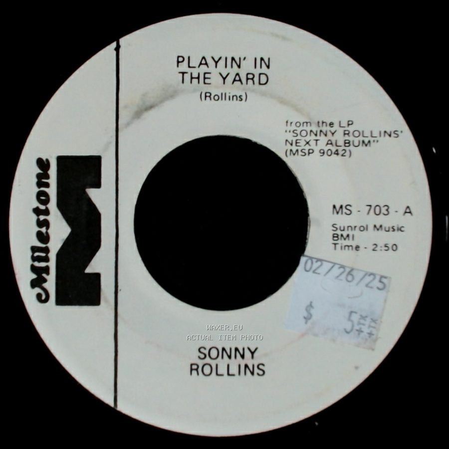 Sonny Rollins - Keep Hold Of Yourself / Playin' In The Yard side B