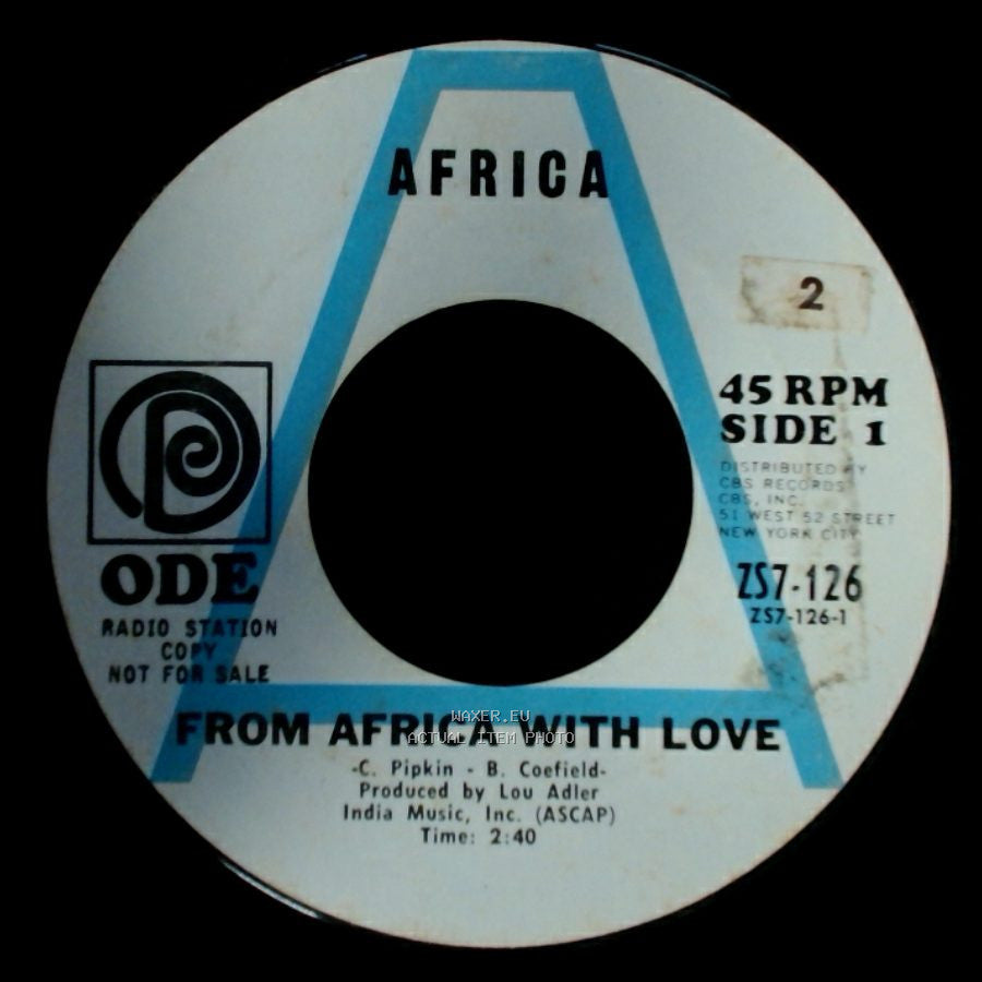 Africa - From Africa With Love / Savin' All My Love side A