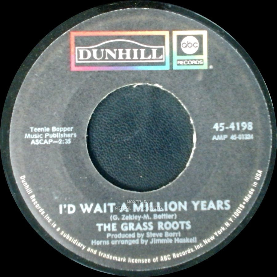 The Grass Roots - I'd Wait A Million Years / Fly Me To Havana side B
