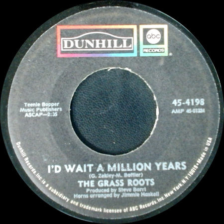 The Grass Roots - I'd Wait A Million Years / Fly Me To Havana side B