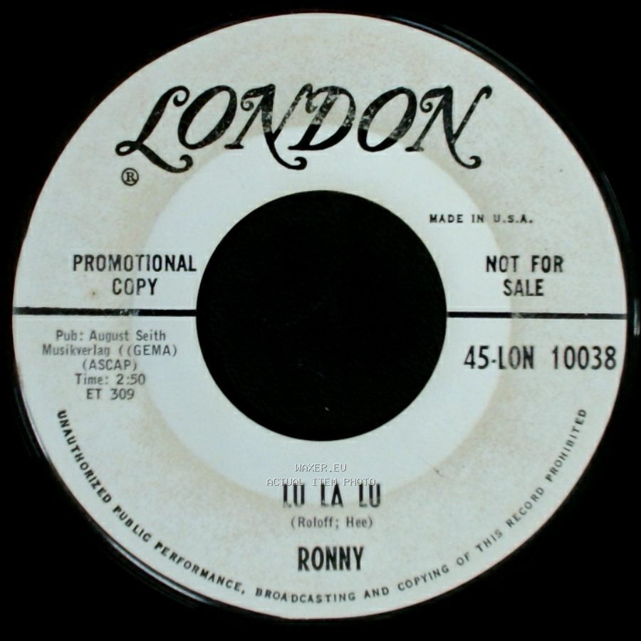 Ronny - Lu La Lu / Oh My Darling Caroline side A