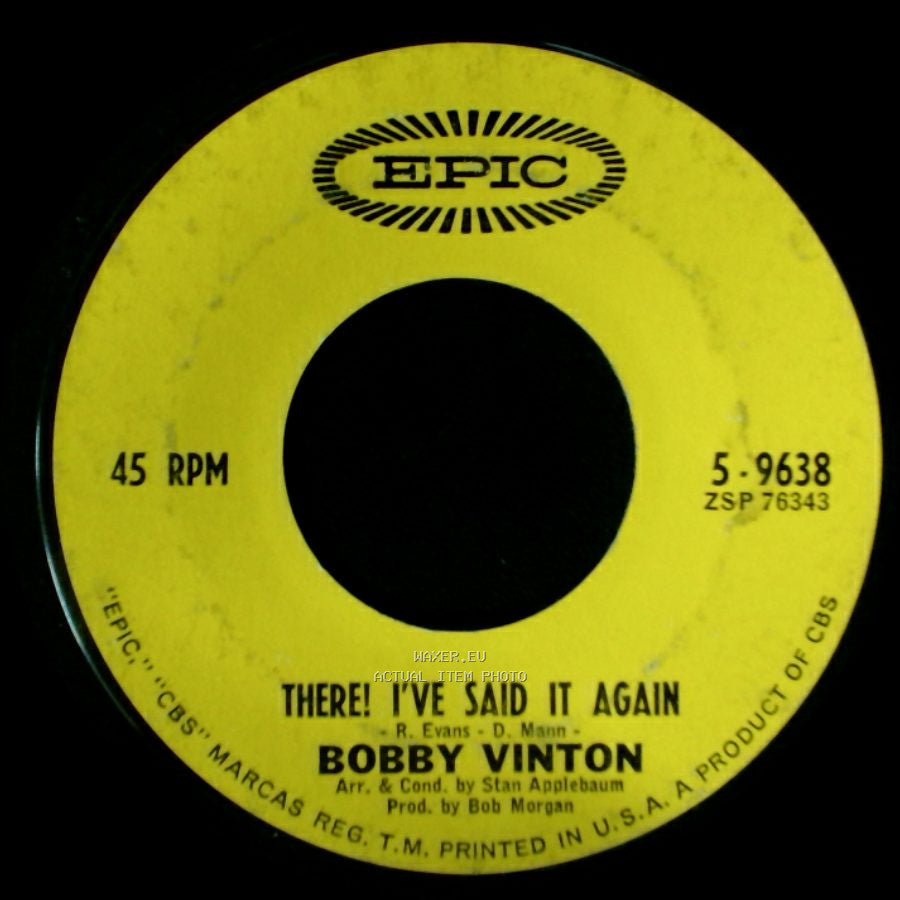 Bobby Vinton - The Girl With The Bow In Her Hair / There! I've Said It Again side B