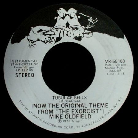 Mike Oldfield - Tubular Bells (Now The Original Theme From "The Exorcist") / Tubular Bells side A