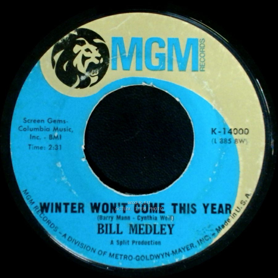 Bill Medley - Winter Won't Come This Year / Peace Brother Peace side A