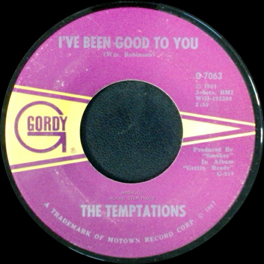 The Temptations - You're My Everything / I've Been Good To You side B