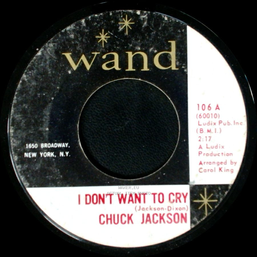 Chuck Jackson - Just Once / I Don't Want To Cry side B