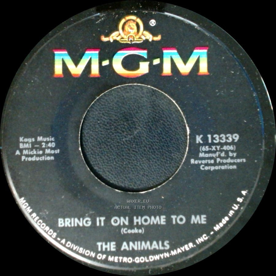 The Animals - Bring It On Home To Me / For Miss Caulker side A