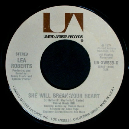 Lea Roberts - She Will Break Your Heart / Laughter In The Rain side A