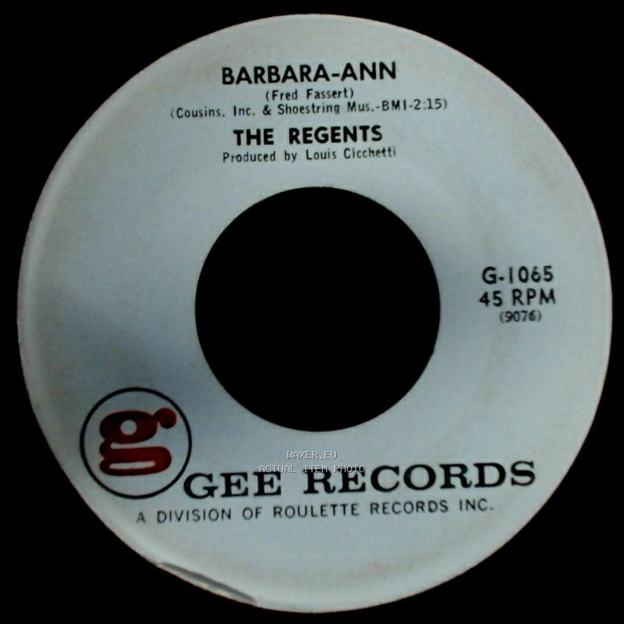 The Regents - I'm So Lonely / Barbara-Ann side B