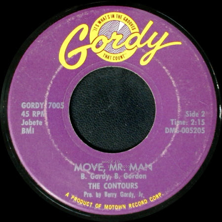 The Contours - Do You Love Me / Move, Mr. Man side B