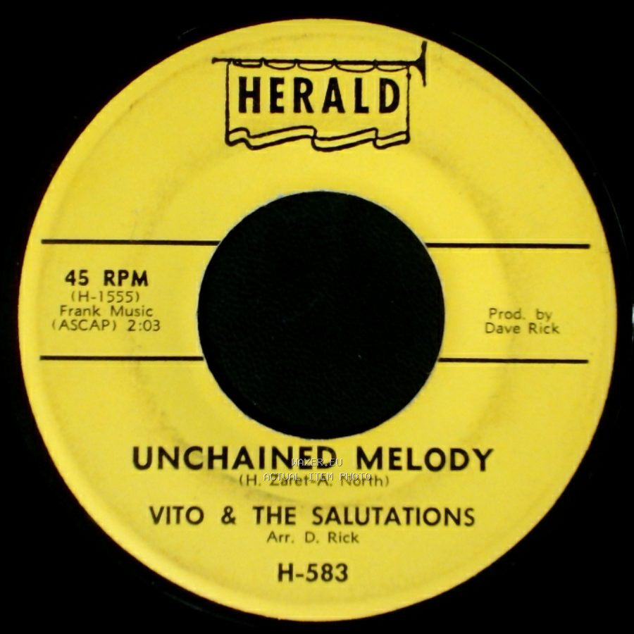 Vito & The Salutations - Hey, Hey, Baby / Unchained Melody side B