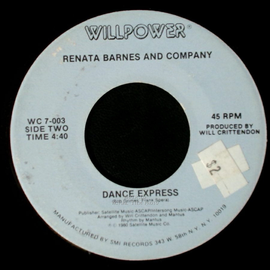 Renata Barnes And Company - Boogie Down Choo Choo / Dance Express side B